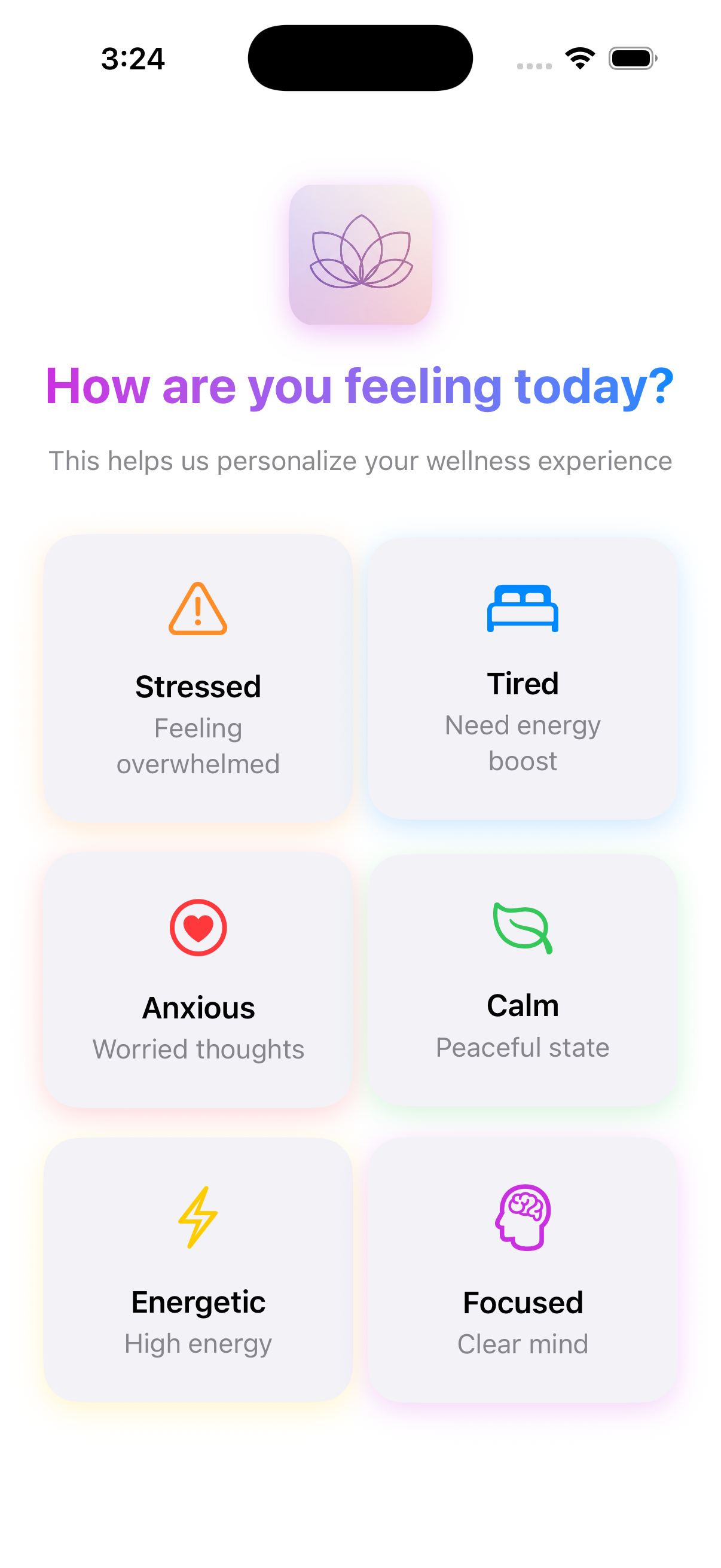 Petals AI App - State of Mind Interface
